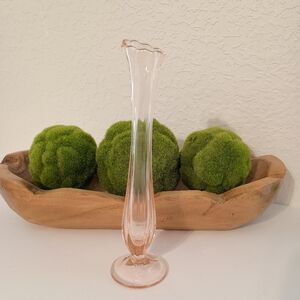 Vintage Pink Depression Glass Swung Bud Vase